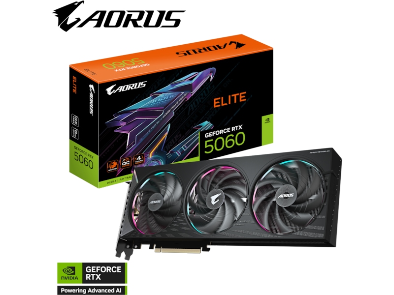 Gigabyte AORUS GeForce RTX 5060 ELITE Grafikkort