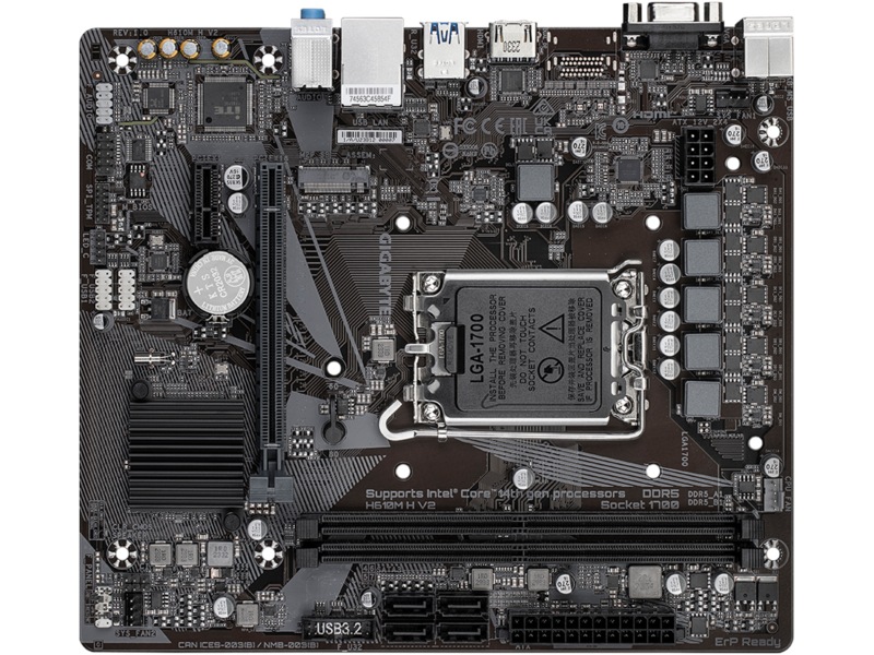 Gigabyte H610M H V2 Moderkort Intel Socket
