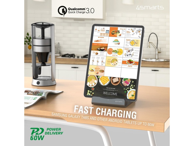 4smarts 60W USB-C laddningsstation (svart) Laddstation