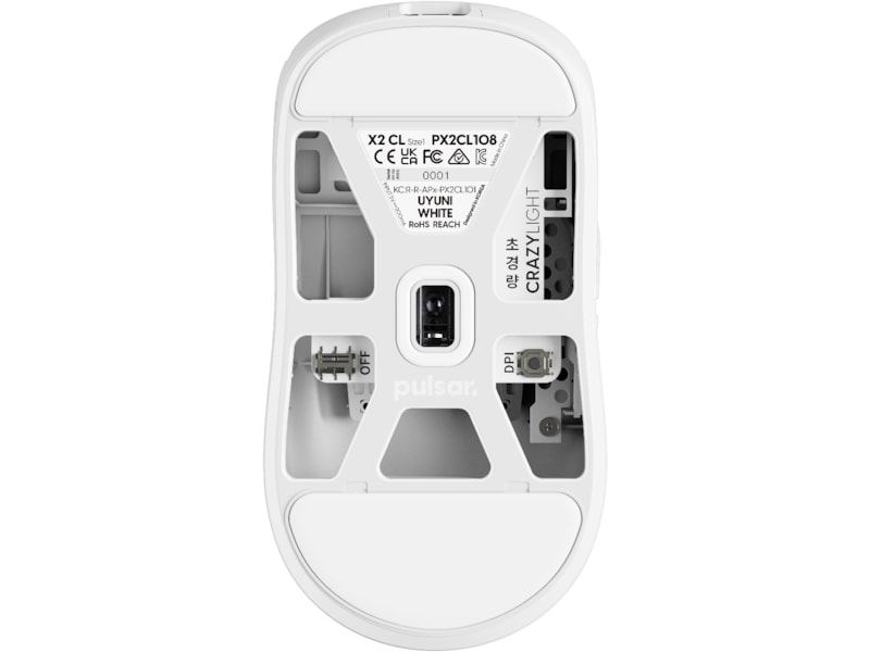 Pulsar X2 CrazyLight Trådlös Gamingmus (Uyuni White) Gamingmus