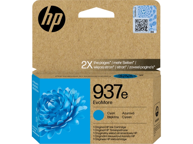 HP bläck 937e EvoMore Cyan Bläckpatron