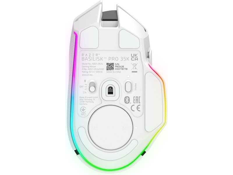 Razer Basilisk V3 PRO 35K trådlös ergonomisk gaming mus (vit) -B-Grade Demo mus