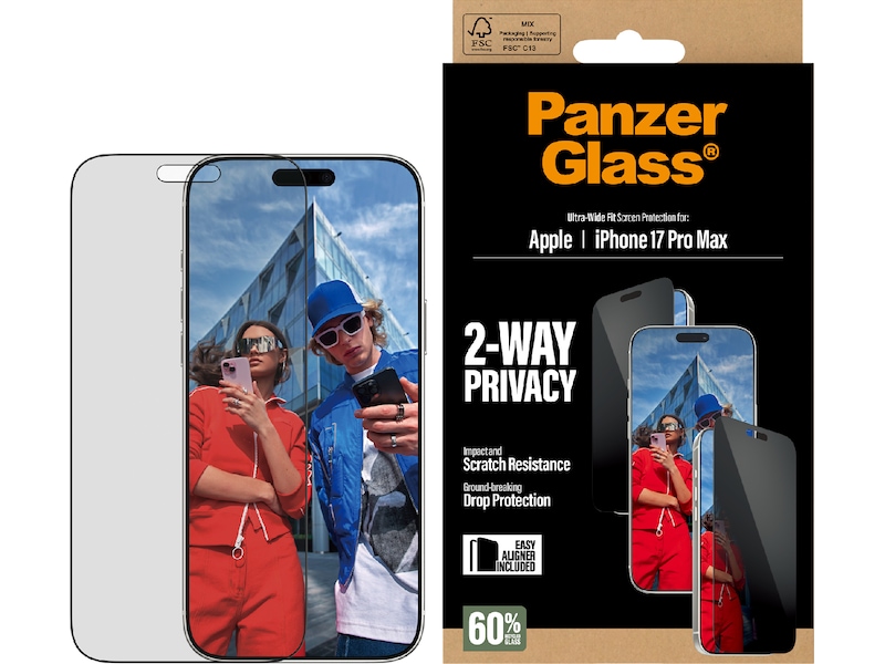 PanzerGlass iPhone 17 Pro Max 2-way Privacy Skärmskydd Skärmskydd mobiltelefon