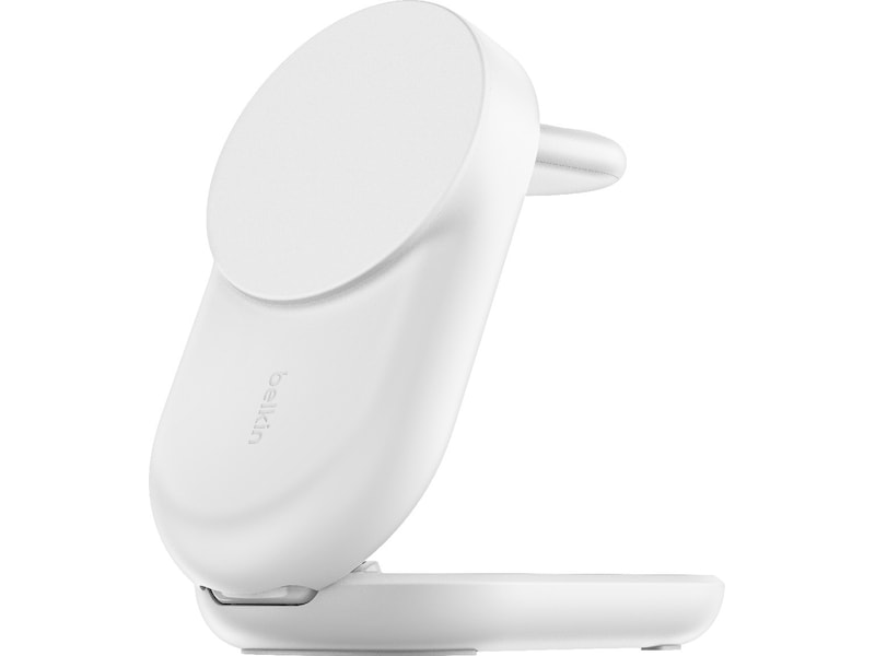 Belkin UltraCharge 3-i-1 Qi2 trådlös laddare (vit) Trådlös laddare