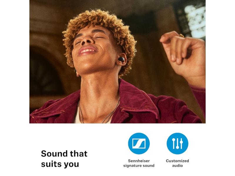 Sennheiser Accentum True Wireless trådlösa hörlurar, In-ear (svart) In-ear hörlurar