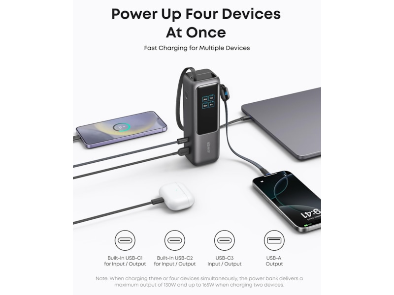 Anker Powerbank 25000 mAh med USB-C Powerbank