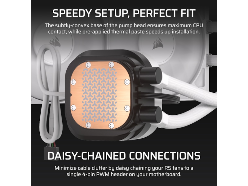 Corsair Nautilus 360 RS LCD Kylare (vit) CPU - Vattenkylning