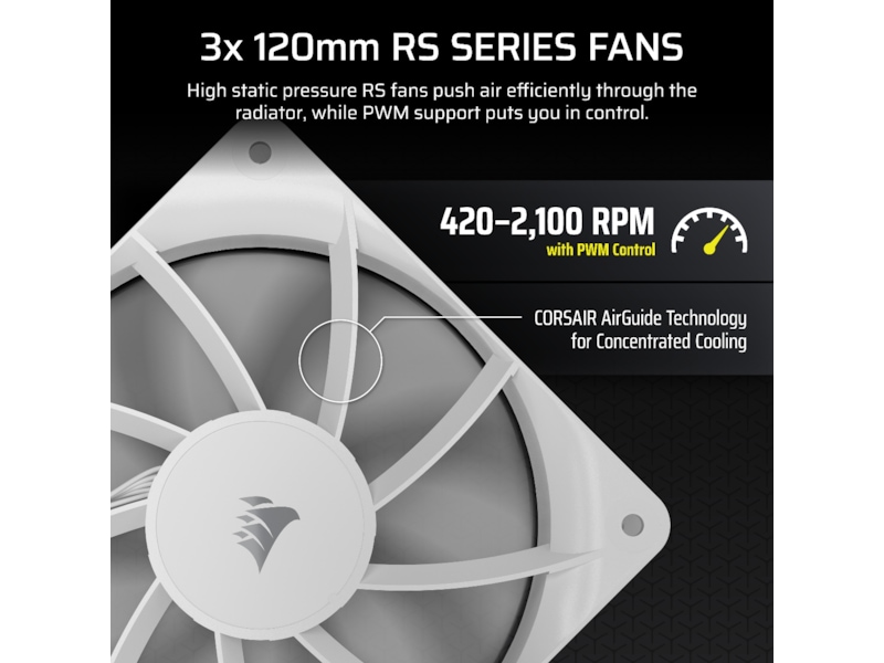 Corsair Nautilus 360 RS LCD Kylare (vit) CPU - Vattenkylning