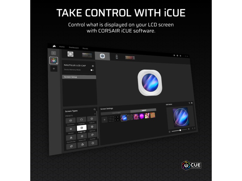 Corsair Nautilus 360 RS LCD Kylare (vit) CPU - Vattenkylning