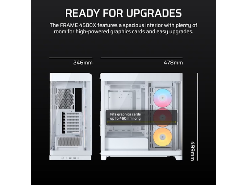 Corsair FRAME 4500X RS-R ARGB Mid Tower (vit) Midi tower