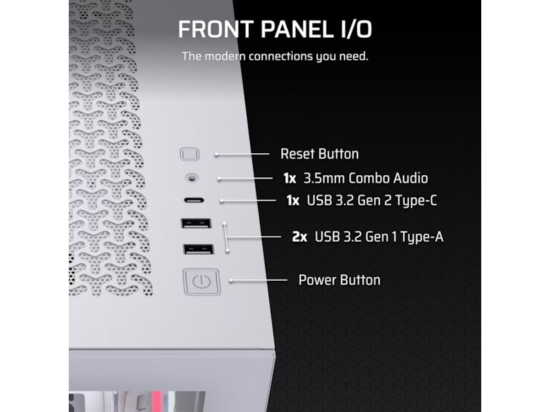 Corsair 3500X LXR LINK Mid Tower (vit) Midi tower