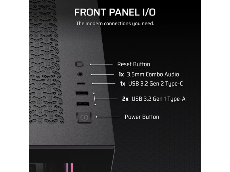 Corsair 3500X RSR ARGB Mid Tower (svart) Midi tower
