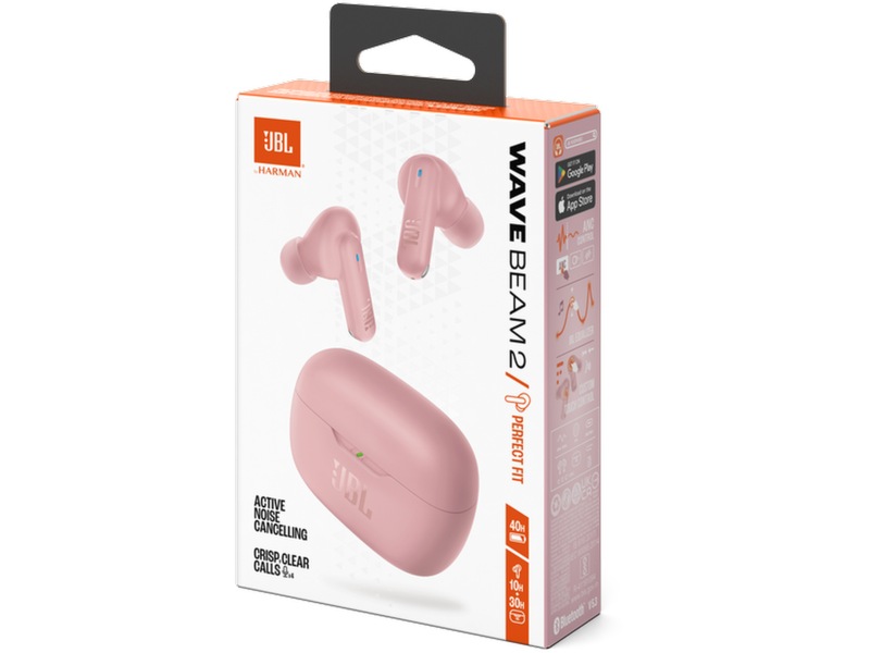 JBL Wave Beam 2 trådlösa hörlurar (rosa) In-ear hörlurar