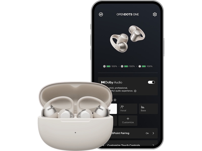 SHOKZ OpenDots Trådlösa öppna hörlurar, half In-Ear (grå) In-ear hörlurar