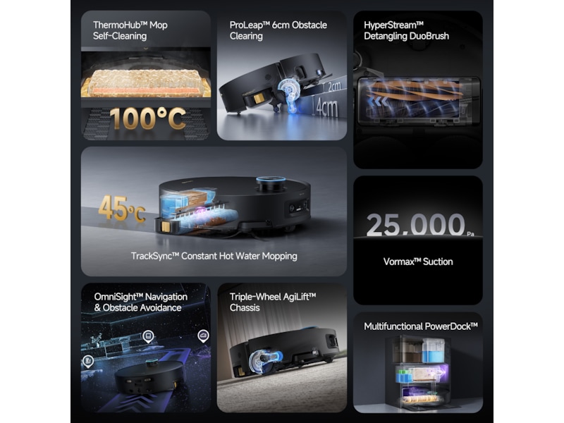 Dreame Aqua10 Ultra Track Complete Robotdammsugare (svart) Robotdammsugare