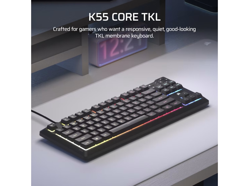 Corsair K55 CORE TKL RGB Gamingtangentbord (svart) Gamingtangentbord