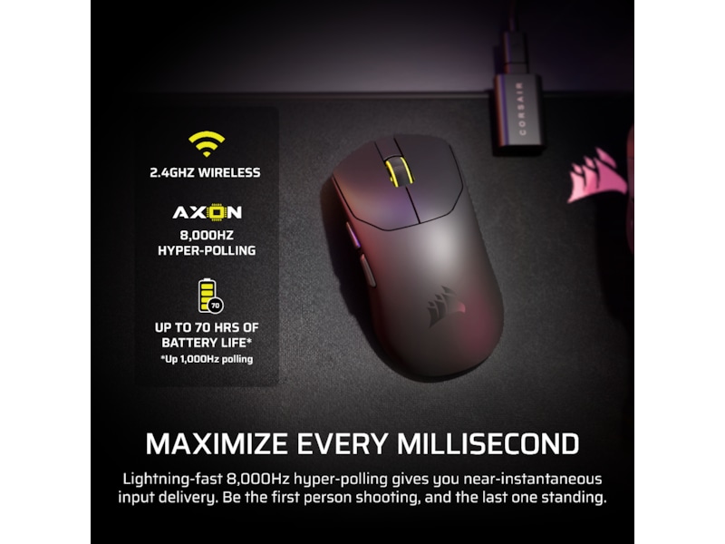 Corsair Sabre v2 Pro Ultralight Trådlös Gaming Mus (svart) Gamingmus