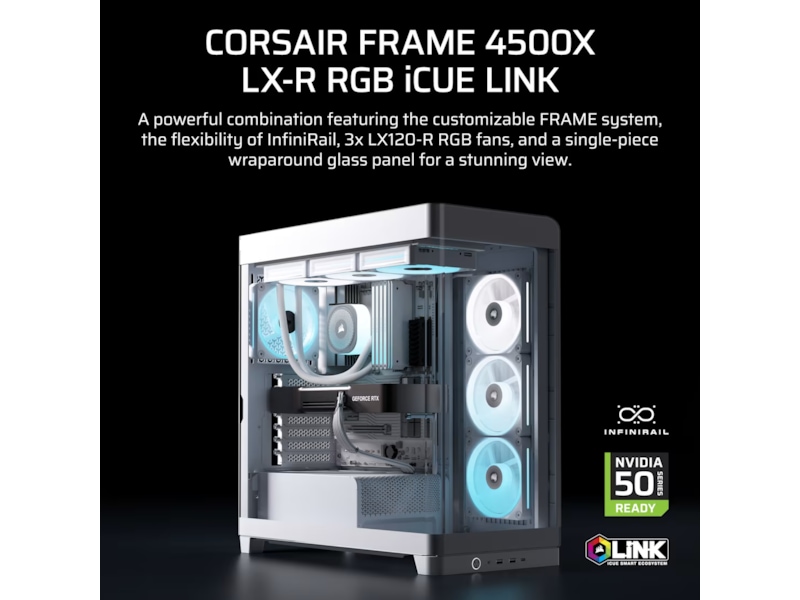 Corsair FRAME 4500X LX-R RGB Mid Tower (vit) -B-Grade Demo övrigt