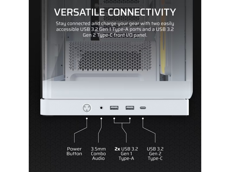 Corsair FRAME 4500X LX-R RGB Mid Tower (vit) -B-Grade Demo övrigt