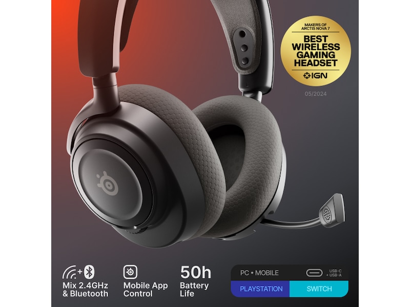 SteelSeries Arctis Nova 7 Gen 2 Trådlöst Gamingheadset (svart) -B-Grade Demo headset