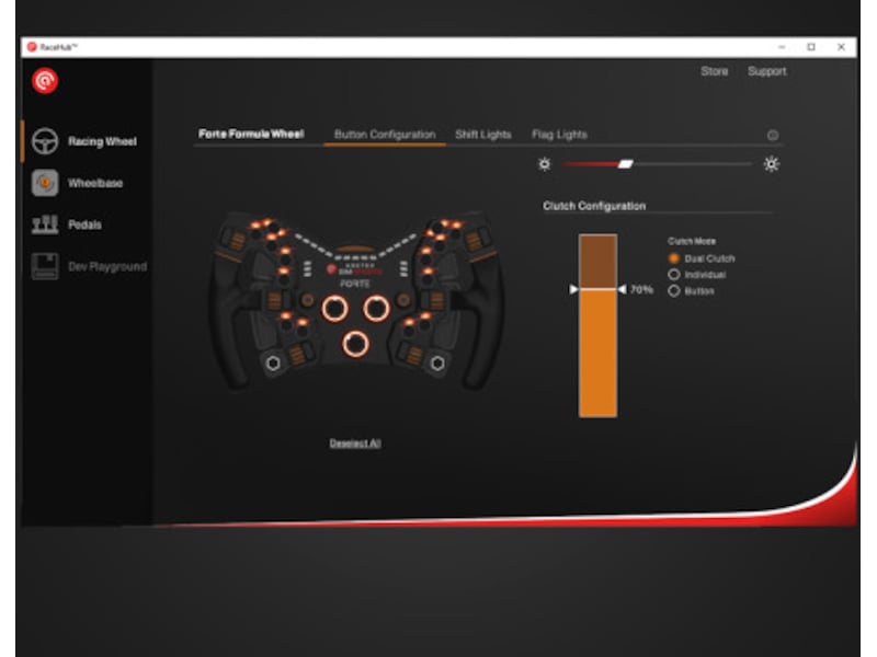 Asetek Forte Formula Steering Wheel Ratt och pedaler