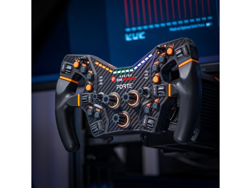 Asetek Forte Formula Steering Wheel Ratt och pedaler