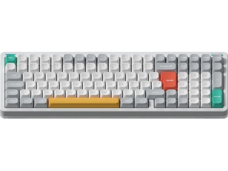 NuPhy Halo96 V2 trådlöst gaming tangentbord (Ionic White/lemon switches) Gamingtangentbord