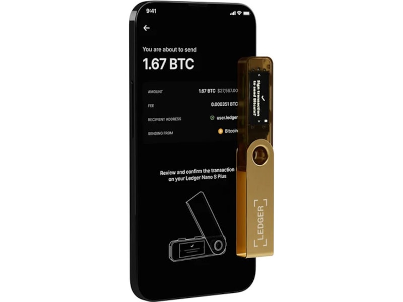 Ledger Nano S Plus Crypto Hardware Wallet (Gold) Krypto