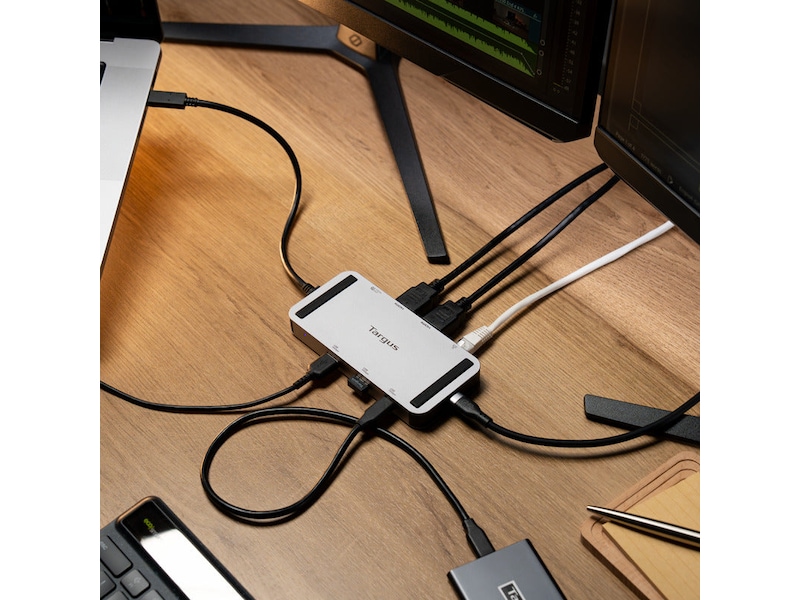 Targus USB4 140W Dual Video Mobile Dock (silver) Dockningsstation och USB-hub