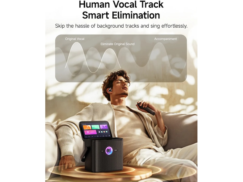 Nedis Ikarao Shell S3 Karaokehögtalare 80W Trådlös / Bluetooth högtalare