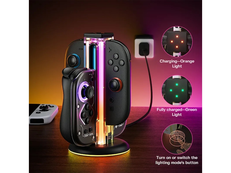 NYXI Zeus Nintendo Switch 1 & 2 laddstation Tillbehör till spelkonsoler