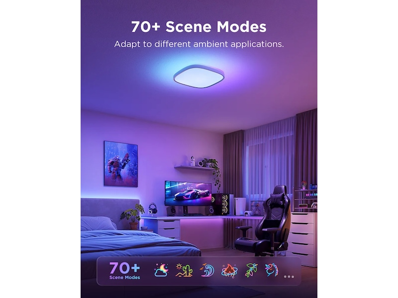 Govee 30cm RGBWW + RGBIC Smart fyrkantig taklampa Taklampa