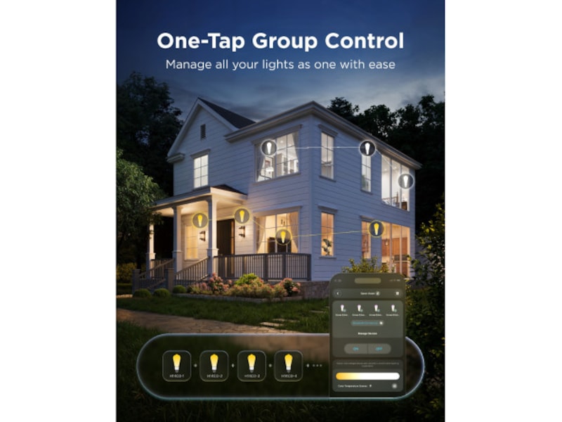 Govee Smart Edison Pære E27, RGBWW LED Lampa ST64 LED-lampor & glödlampor