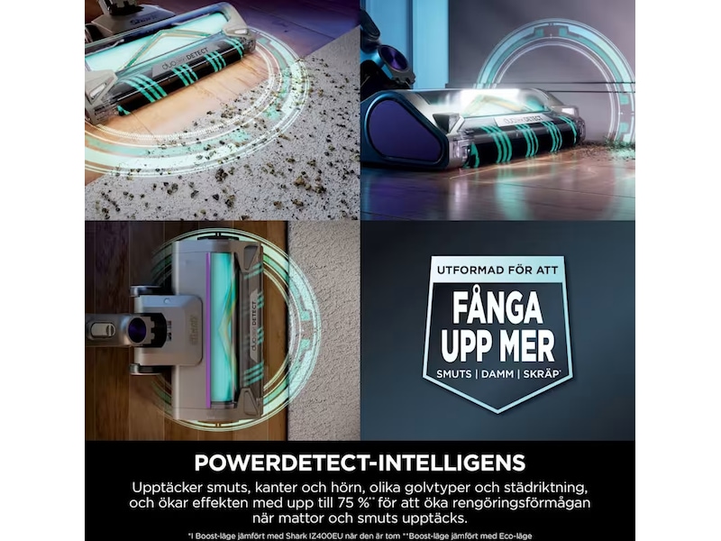 Shark PowerDetect IP1251EUT trådlös dammsugare Skaftdammsugare