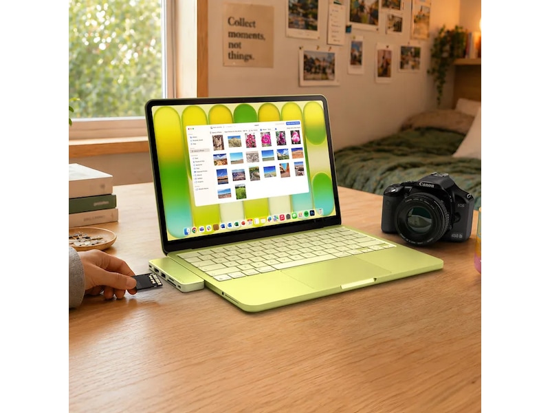 Satechi USB-C Snap Hub för MacBook Neo (citrus) Dockningsstation och USB-hub