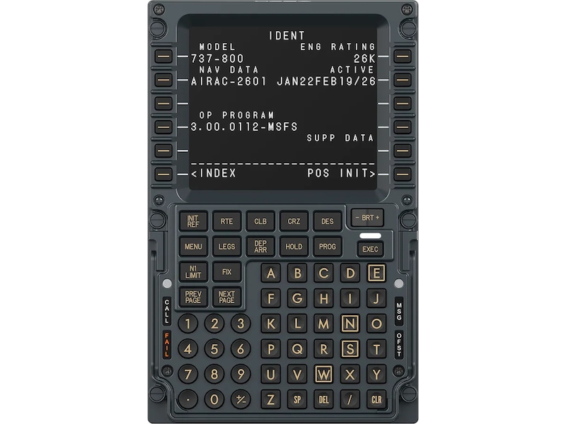 MOZA MB7F Flight Computer Display Ratt och pedaler