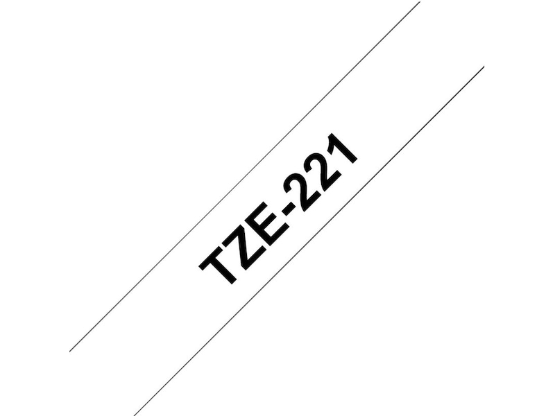 Brother Tape TZE221 9mm Svart/Vit Label-produkter