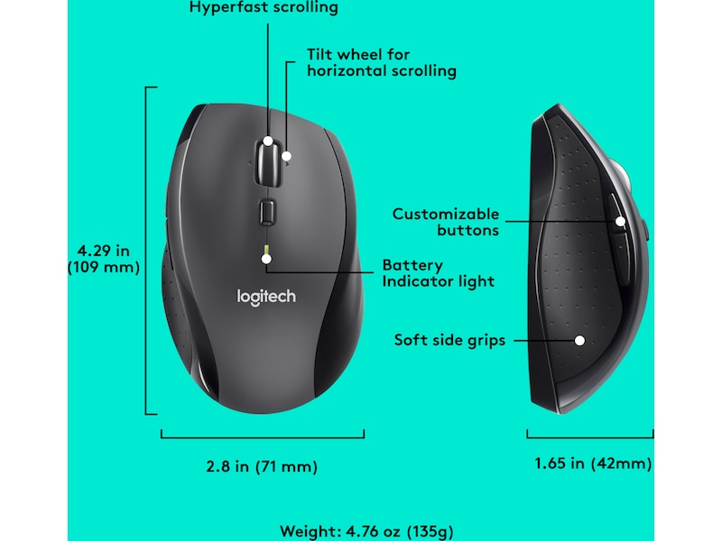 Logitech M705 Trådlös Mus Mus