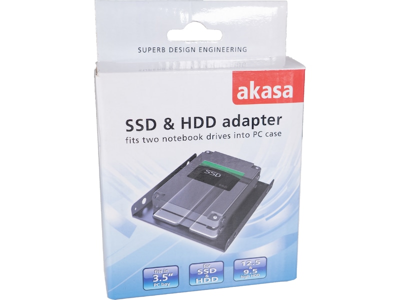 akasa SSD & HDD Adapter Svart Tillbehör