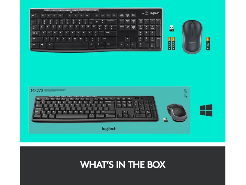 Logitech MK270 Combo Trådlös Mus & tangentbord -combo-paket