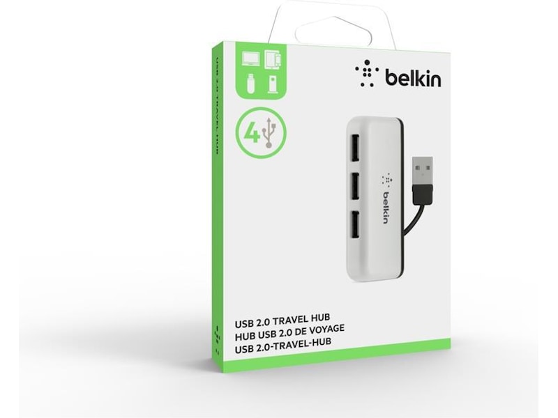 Belkin 4 port Travel-HUB Dockningsstation och USB-hub