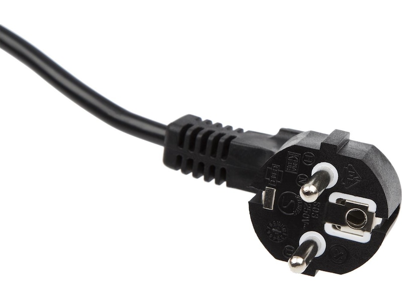 C5 till Schuko Strömkabel 2m (svart) Strömkablar