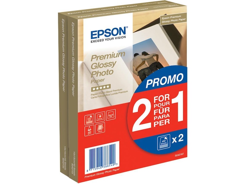Epson Premium Glossy Photo Paper 10x15cm Papper