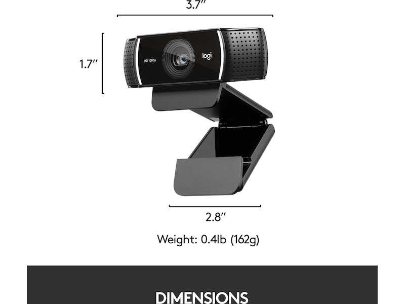 Logitech C922 30FPS 1080P professionell strömmande webbkamera Webbkamera