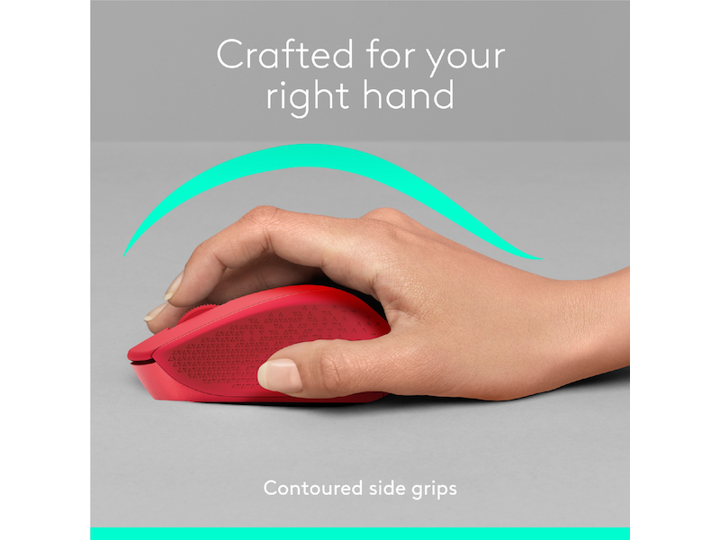 Logitech M330 Silent Plus Trådlös Röd Mus