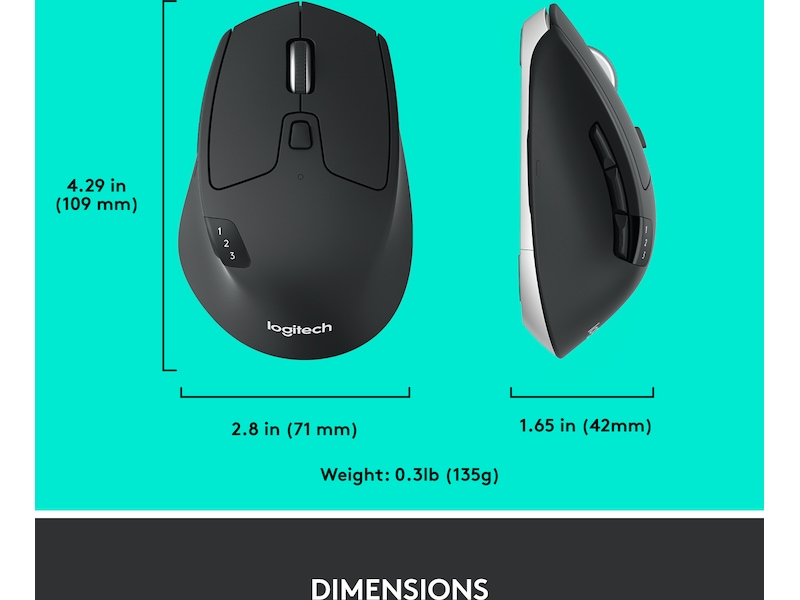 Logitech M720 Triathlon Trådlös Mus Mus