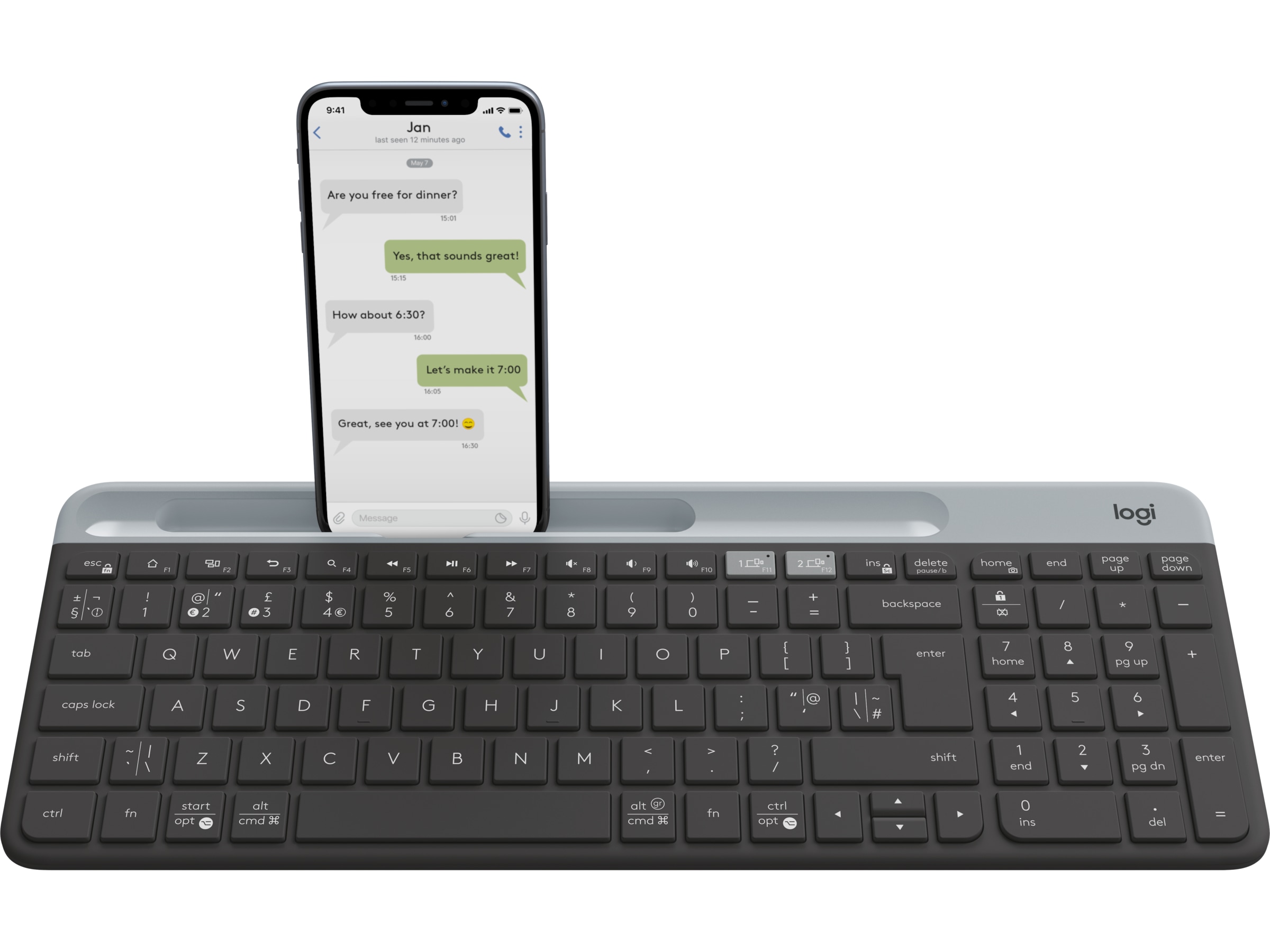 Logitech K580 Slim Multi-Enhet Tangentbord Tangentbord