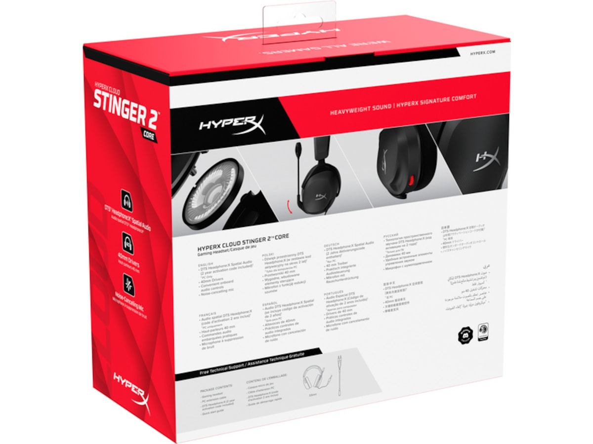 HyperX Cloud Stinger 2 Core Gaming headset (svart) Gamingheadset