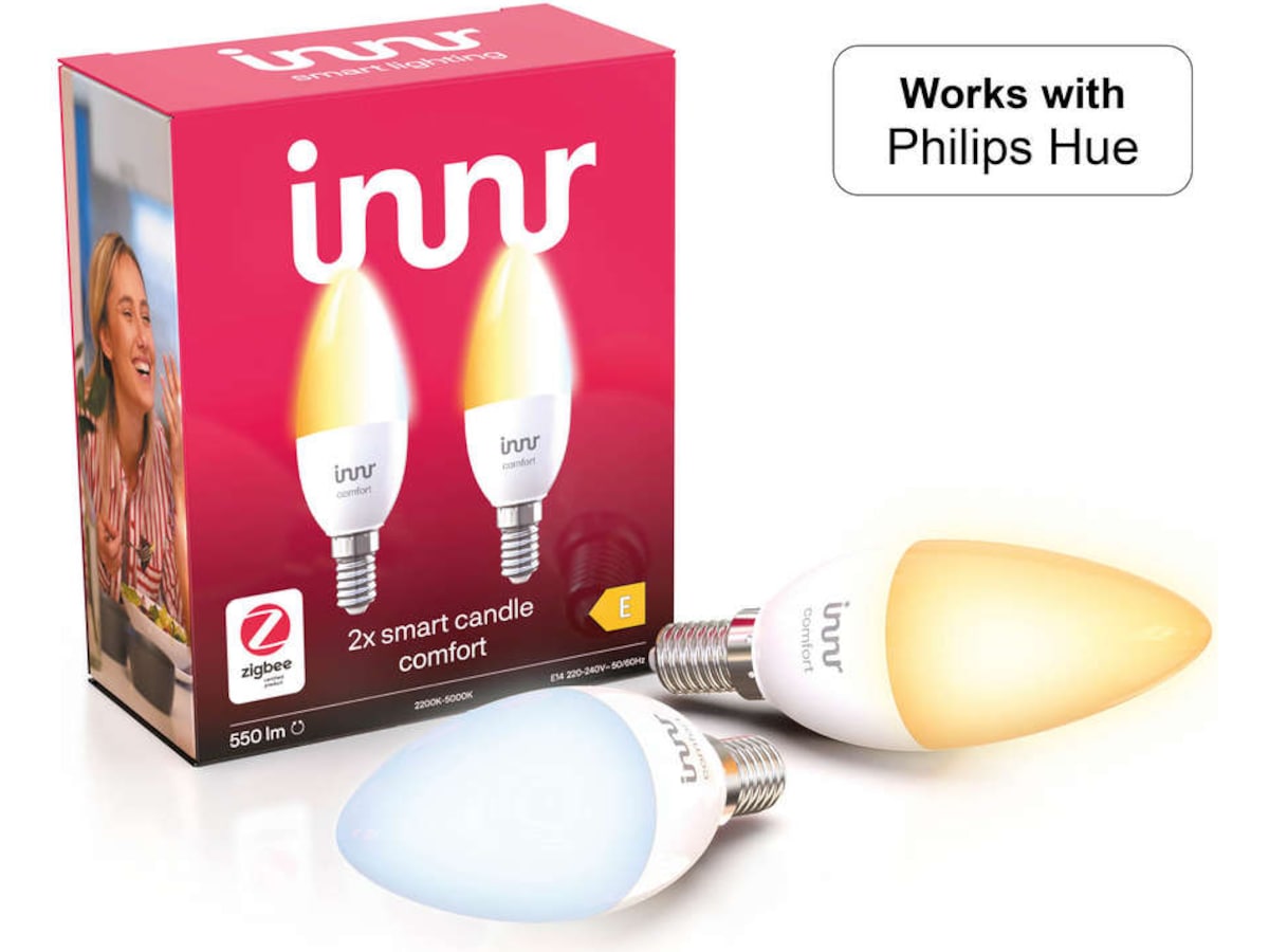 Innr smart light E14 ambiance vit 2-pack LED-lampor & glödlampor