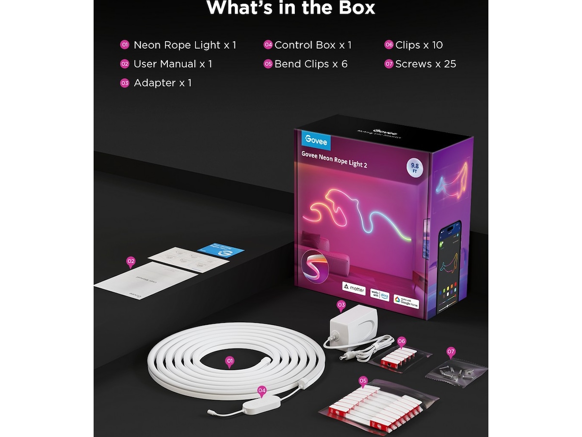 Govee Neon Rope Light 2 - 3 meter Led strips & underhållning
